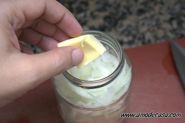 Cebolla caramelizada con mantequilla