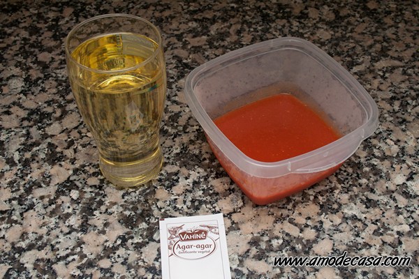 Ingredientes para preparar caviar de tomate