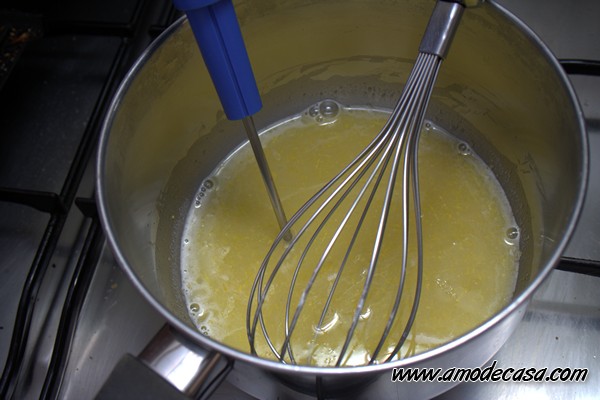 Ingredientes para la crema de limón que uso en los macarons